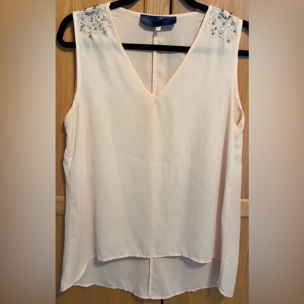 Elegant Cream Sleeveless Top